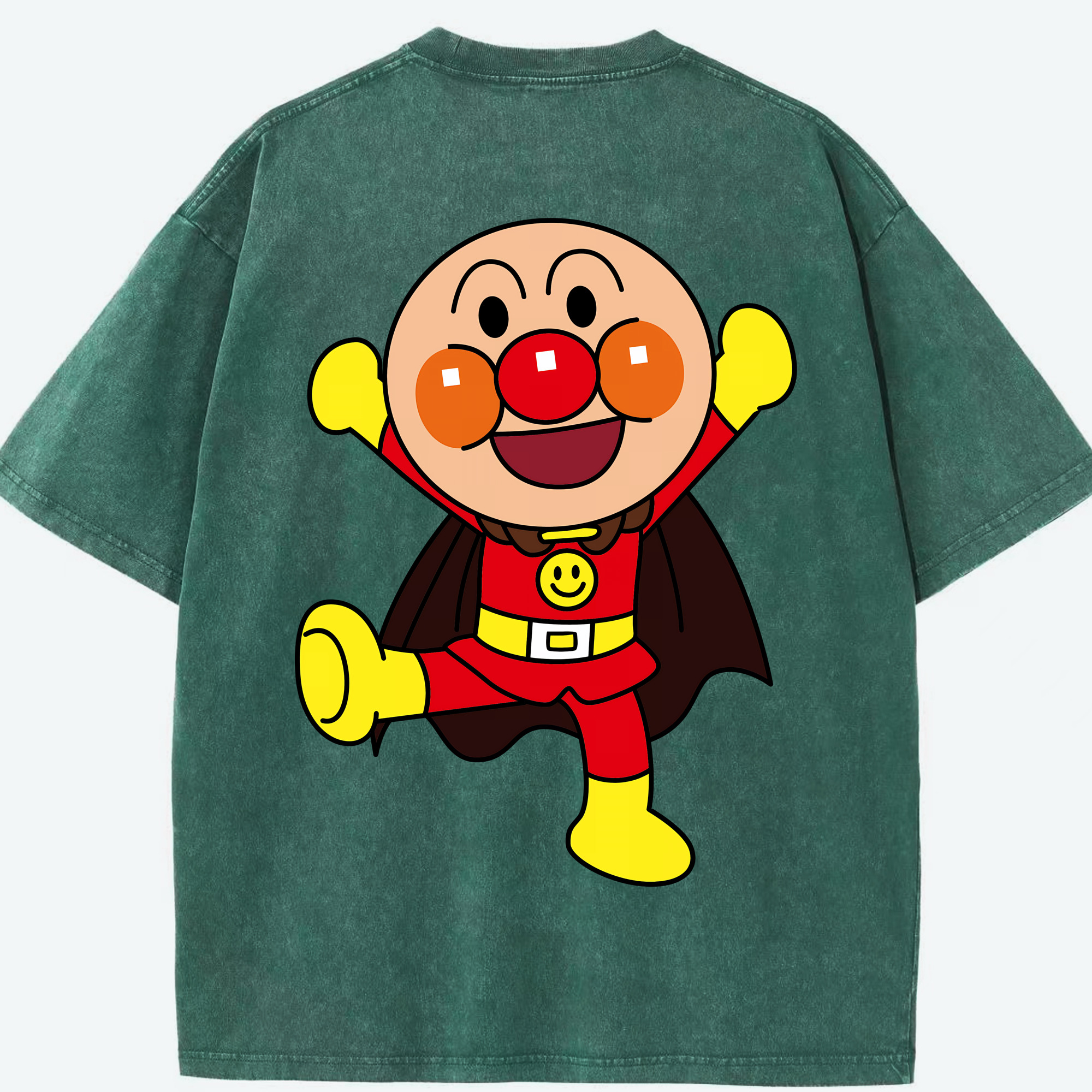 （画像用） アンパンマン Anpanman 綿100% ヴィンテージ風 半袖Tシャツ（背面プリント）